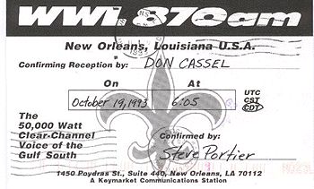 WWL QSL Card